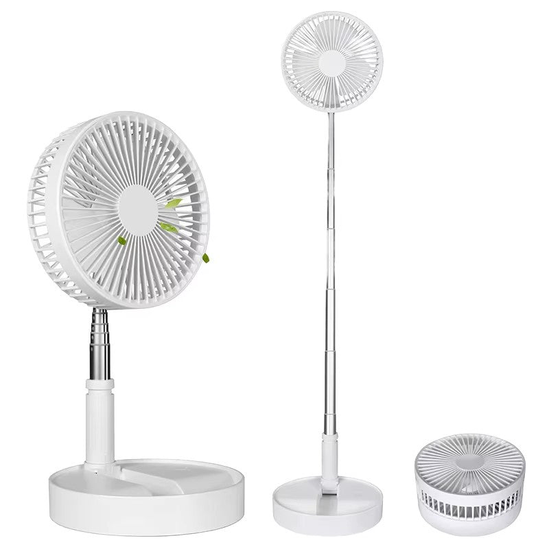 ventilador plegable recargable de escritorio o piso BLANCO