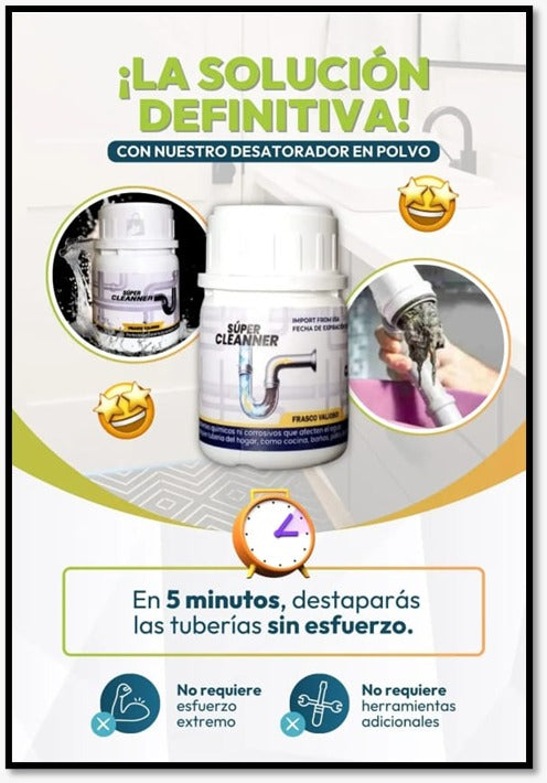 𝐃𝐞𝐬𝐚𝐭𝐨𝐫𝐚𝐝𝐨𝐫 𝐝𝐞 𝐭𝐮𝐛𝐞𝐫𝐢𝐚𝐬 𝐒𝐔𝐏𝐄𝐑 𝐂𝐋𝐄𝐀𝐍𝐄𝐑