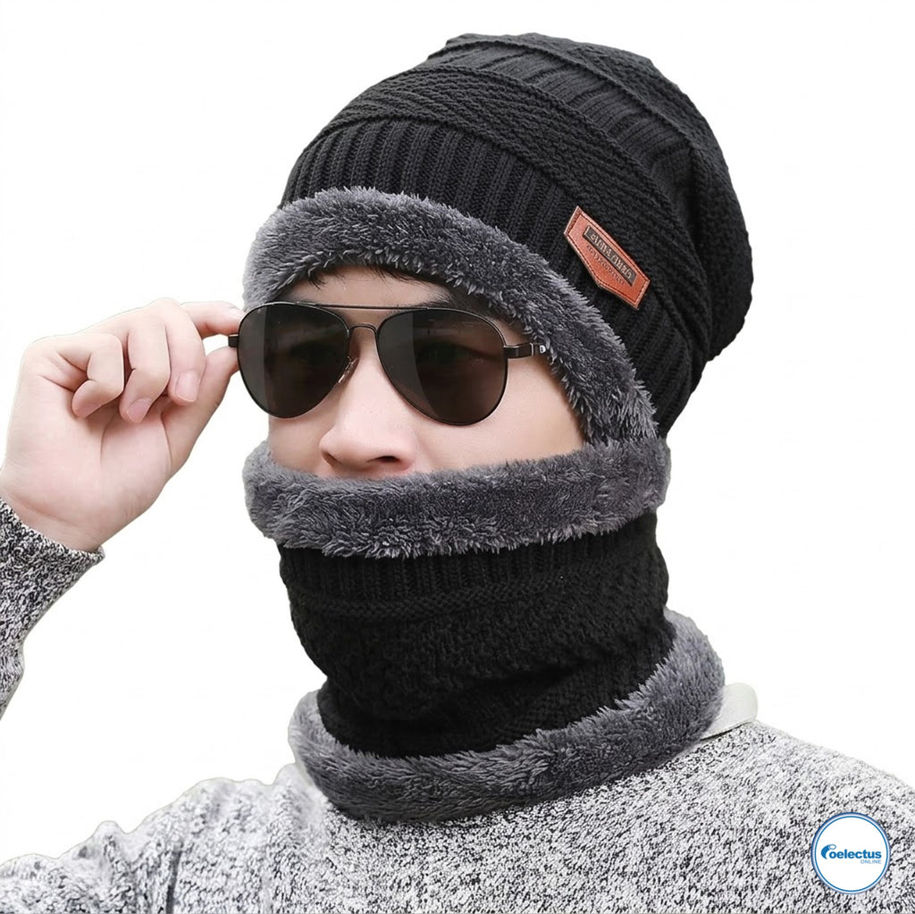 Gorro con cuellera para adulto color  NEGRO