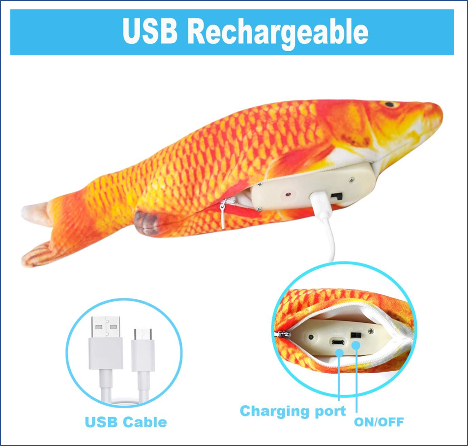 PEZ DE JUGUETE DE MOVIMIENTO CON SENSOR PARA MASCOTAS