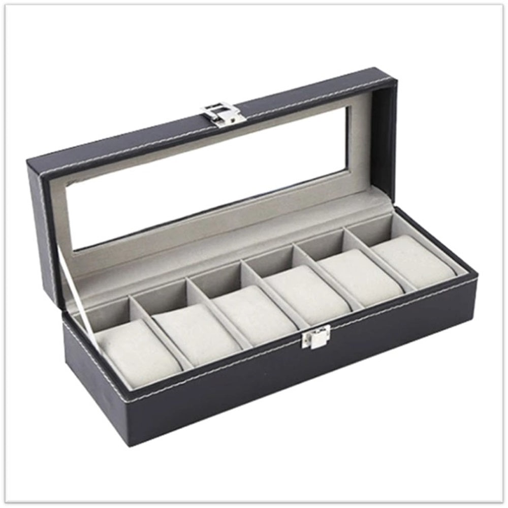 Caja organizadora de relojes con 6 ranuras