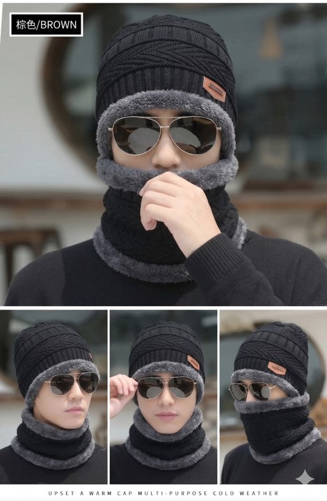 Gorro con cuellera para adulto color  NEGRO