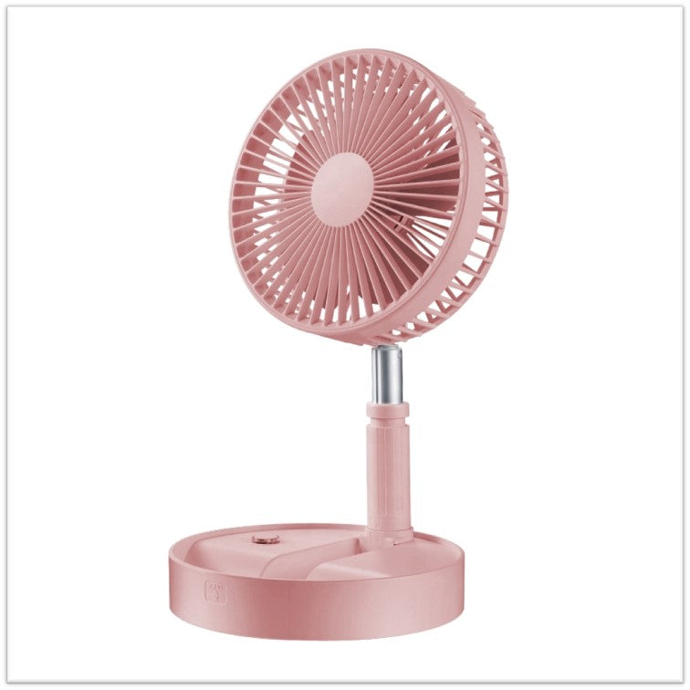 ventilador plegable recargable de escritorio o piso ROSA