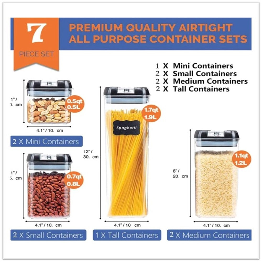 SET DE CONTENEDORES DE ALIMENTOS 7 PIEZAS