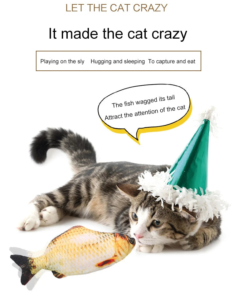 PEZ DE JUGUETE DE MOVIMIENTO CON SENSOR PARA MASCOTAS