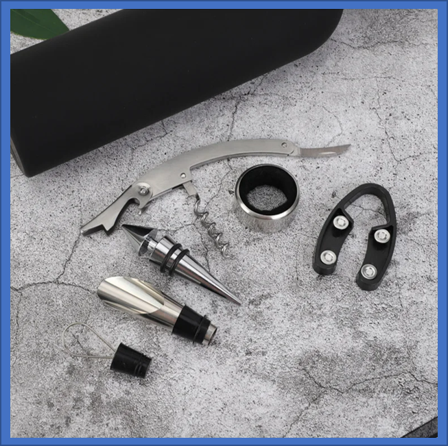 Juego de abridores de vino en forma de botella para regalo