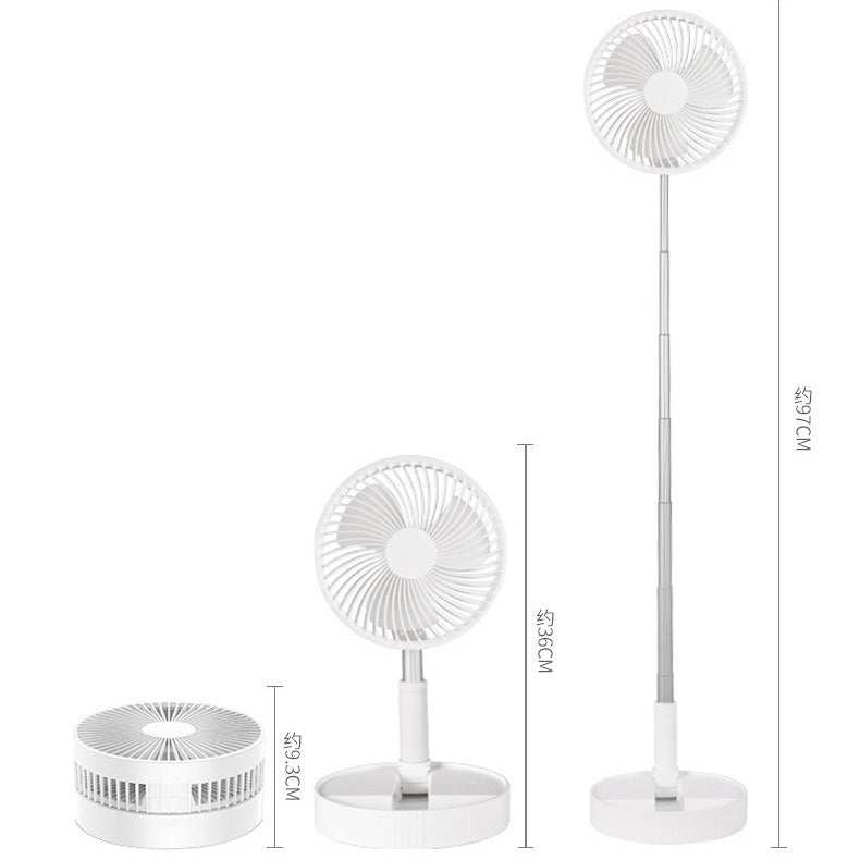 ventilador plegable recargable de escritorio o piso BLANCO