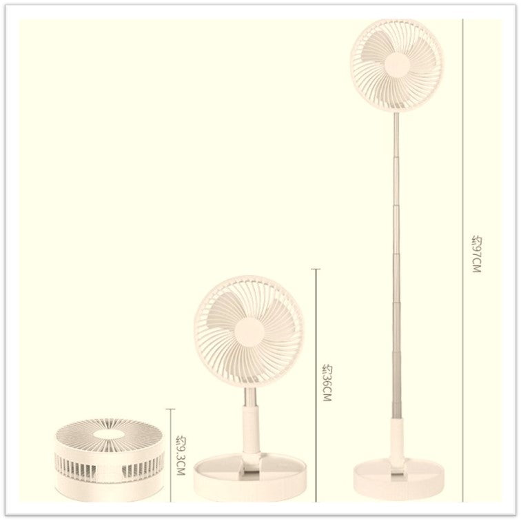 ventilador plegable recargable de escritorio o piso ROSA