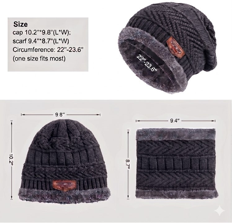 Gorro con cuellera para adulto color  GRIS