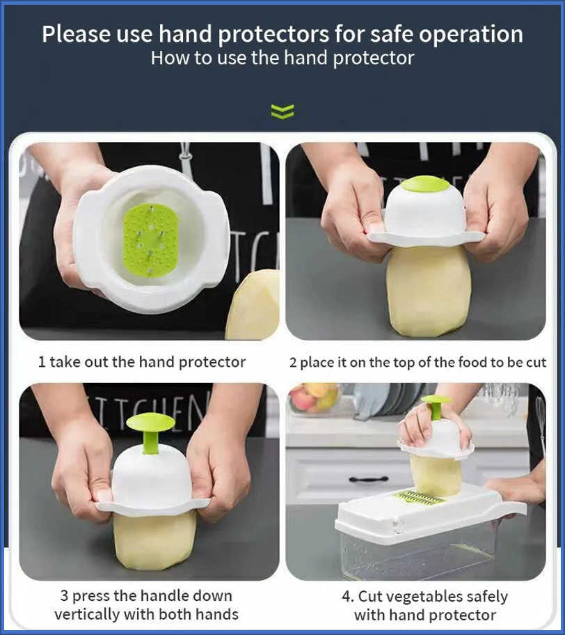 Rebanador de verduras multifuncional 12 en 1