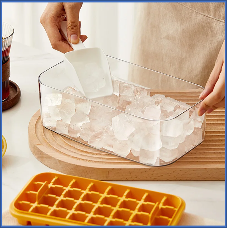 Molde para cubitos de hielo con tapa, bandejas creativas 2 en 1