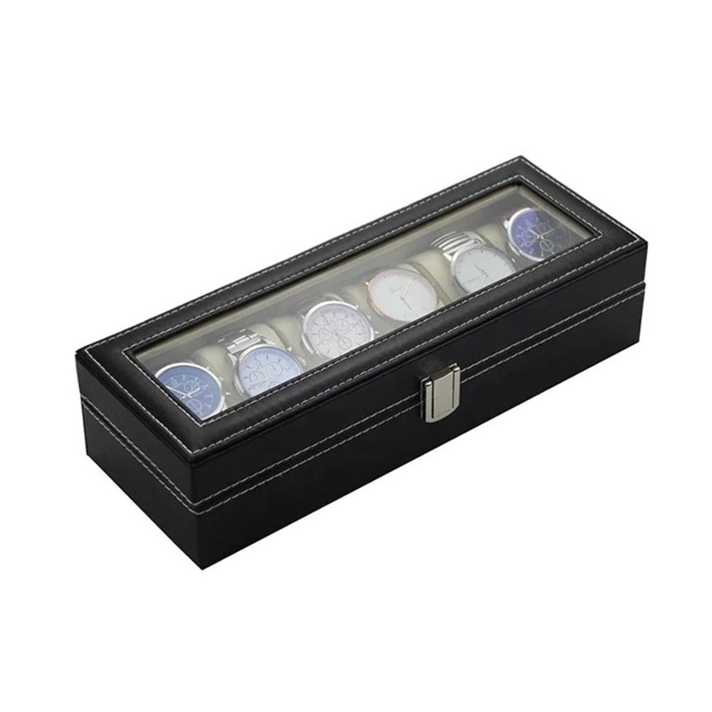 Caja organizadora de relojes con 6 ranuras