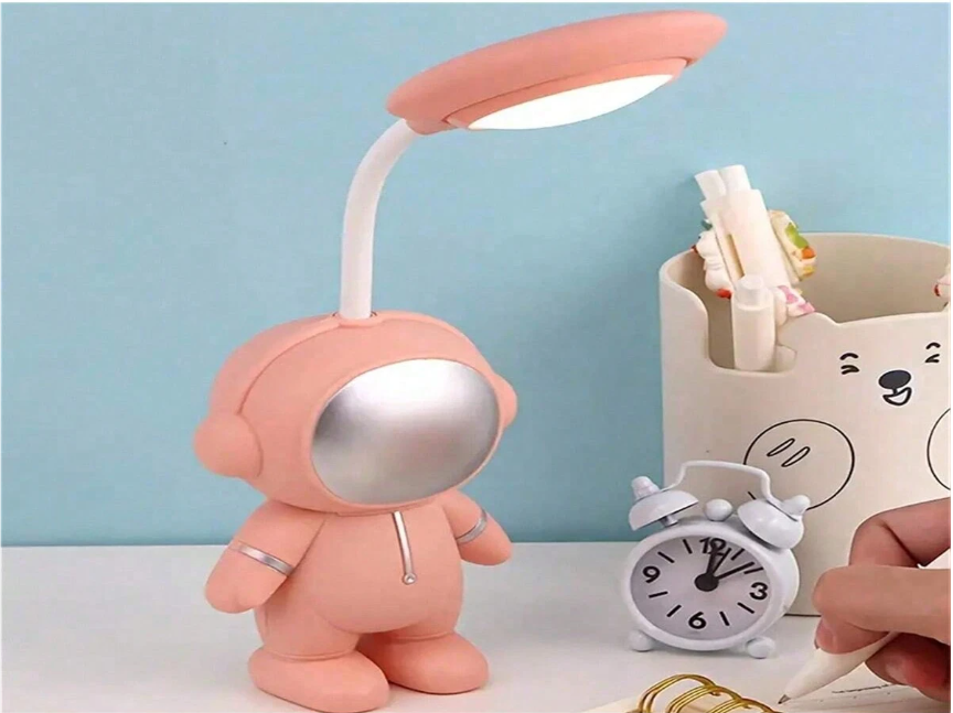 Mini lampara de mesa en forma de austronauta color blanco