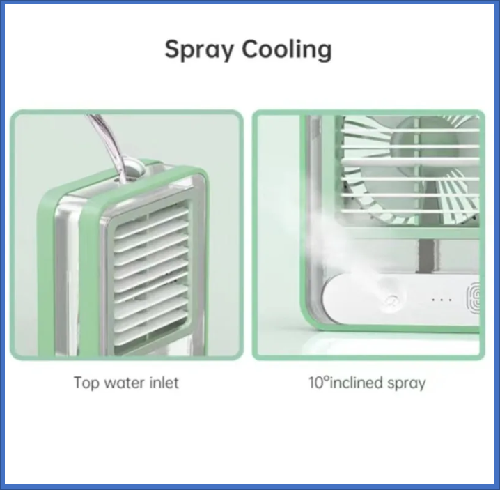 ventilador y humidificador portatil