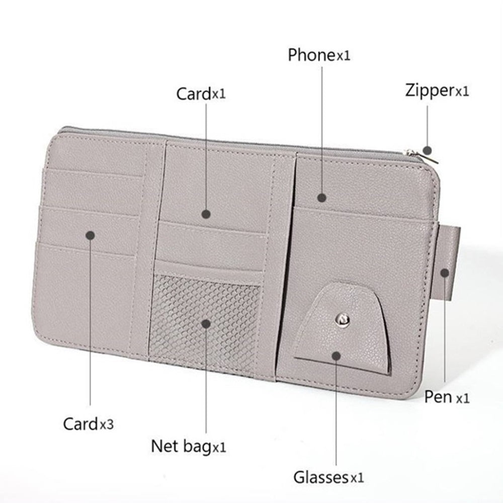 Almacenamiento para visera de auto