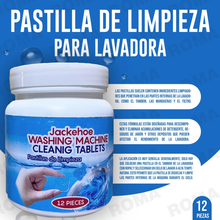PASTILLA DE LIMPIEZA PARA LAVADORA 12 und