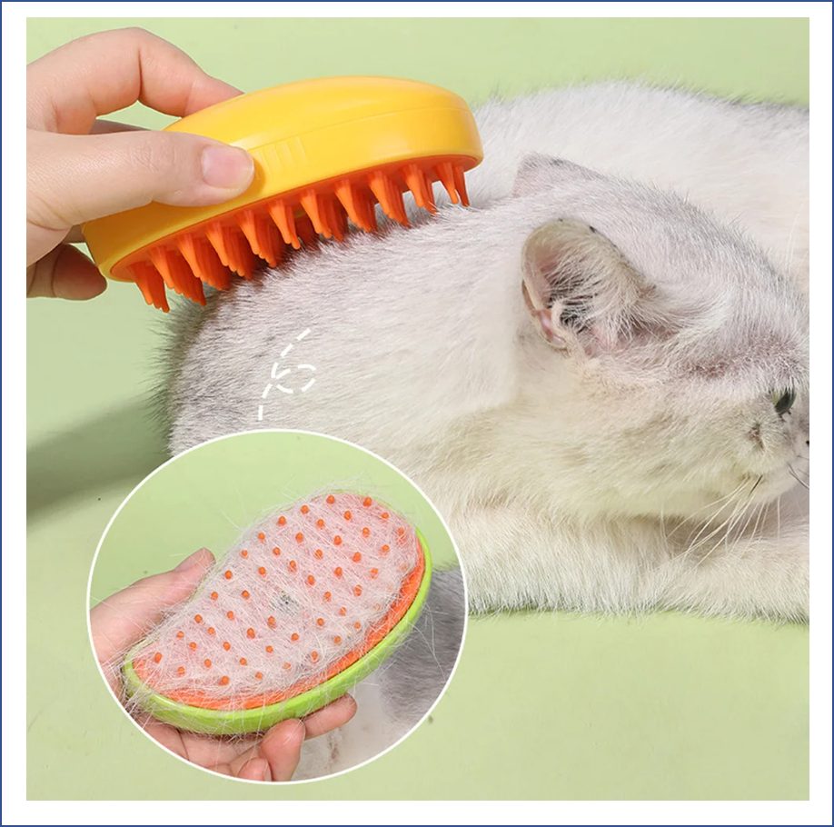Cepillo vaporizador para perros y gatos